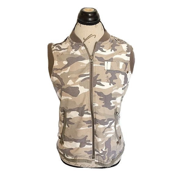 Woodstock Music Festival Vest Army Denim Basic House Green Olive HENDRIX  Zip Up - Picture 1 of 12